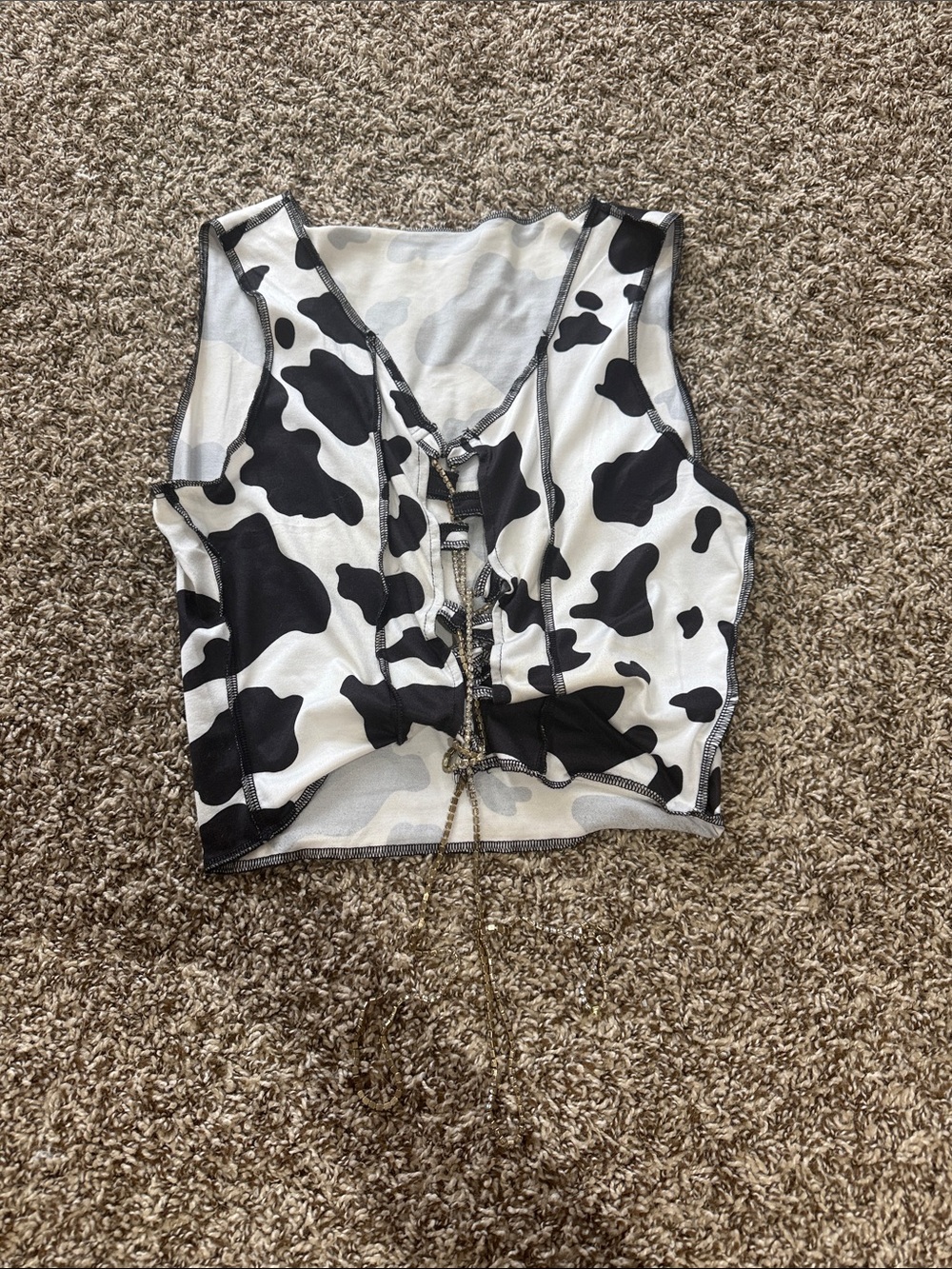 SHEIN cow print tank